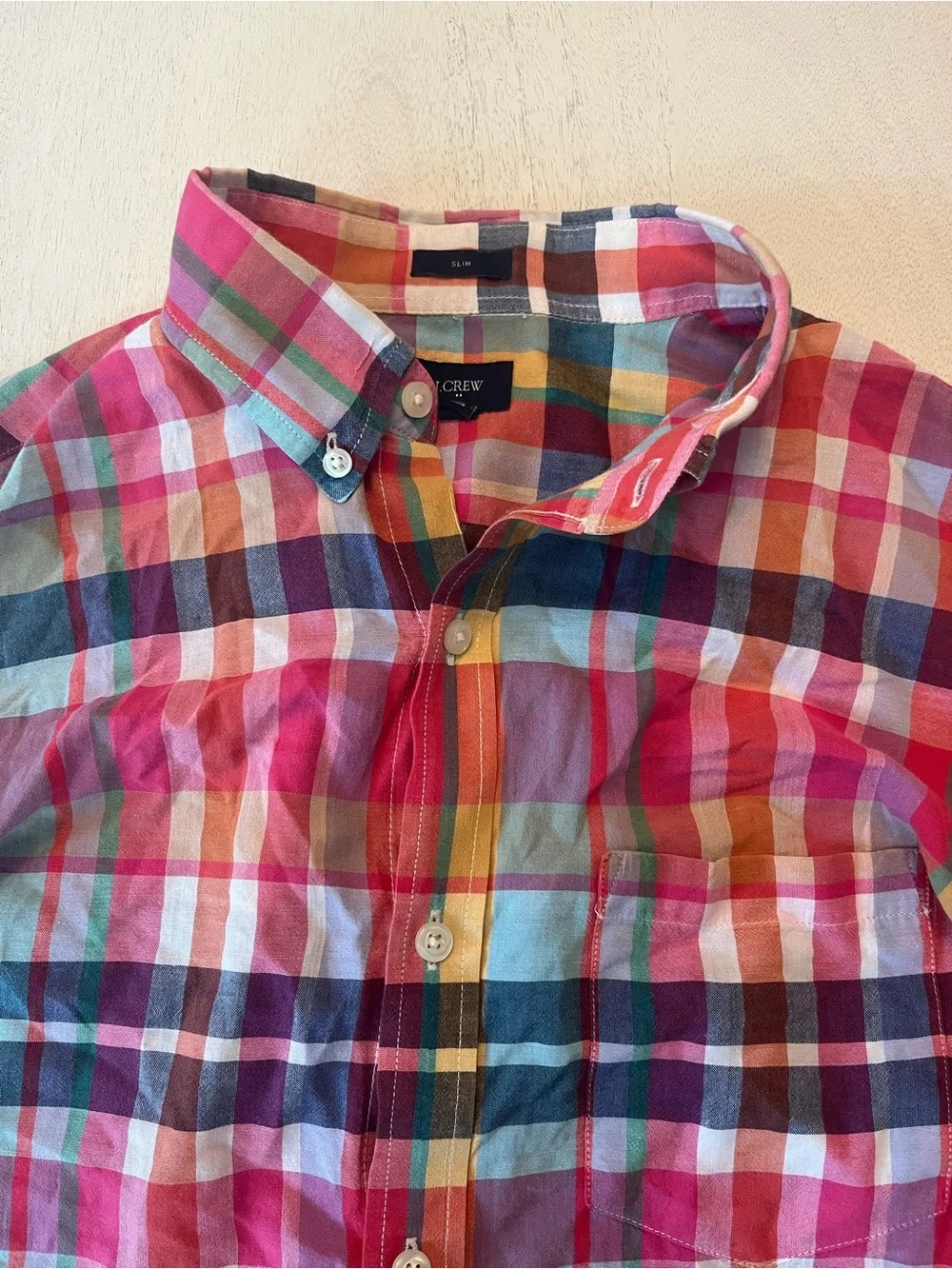 J. Crew Multicolor Plaid Button-Down Shirt
